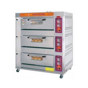 Lò nướng bánh công nghiệp 3 tầng 6 khay gas southstar
